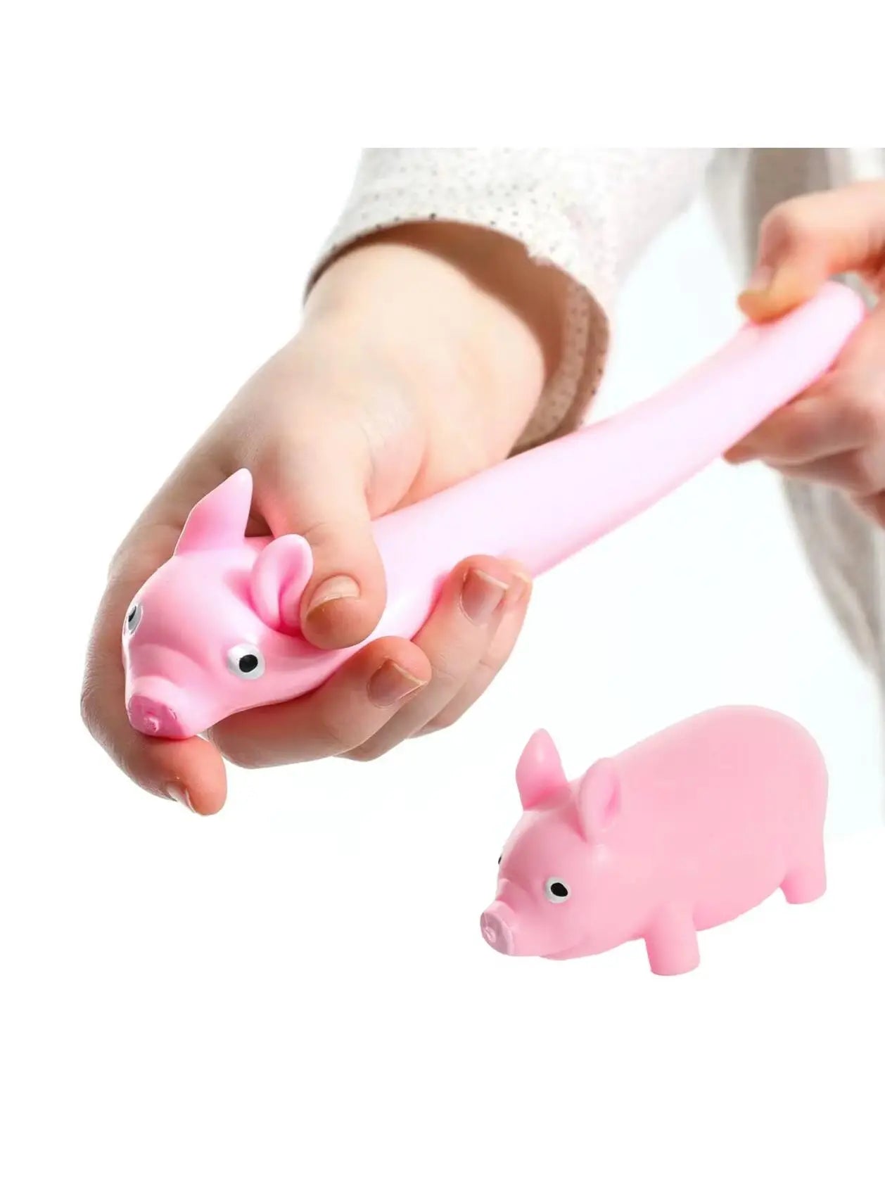 Pack of 3 Stretchy Pig Toy  Pink Squishy Toy Pig - Kids Squishy Fun Christmas Stocking Filler Childs Party Bag Fidget Games