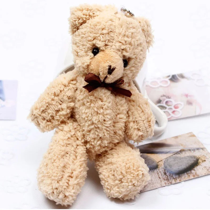 New Joint Teddy Bears Stuffed High Quality Plush Soft Brand New Mini 14CM Bear Plush Pendant Gifts Christmas Wedding Gift
