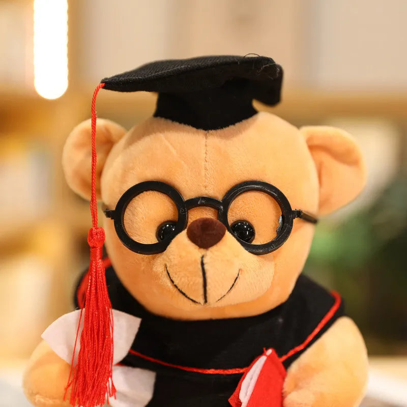 Cartoon Teddy Bear Holding Heart Plush Toys Stuffed Animals Kids Toys Soothing Toys Graduation Christmas Birthday Gifts