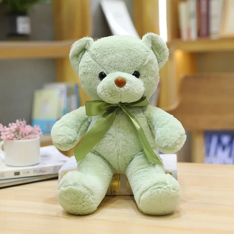 30cm 16 Styles Bear Plush Toy Soft Stuffed Animal Doll Small Pink Gray White Teddy Bear Doll Lovely Birthday Gifts For Girl Boy
