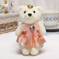 10 PCS Cute Cartoon Small Teddy Bear Birthday Flower Bouquet Bear Couple Bear Wedding Valentine's Day Decoration