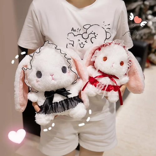 18/25/35cm Cartoon Cute Lolita Rabbit Plush Doll Pillow Color Princess Rabbit Plush Toy Home Decoration Gift For Children