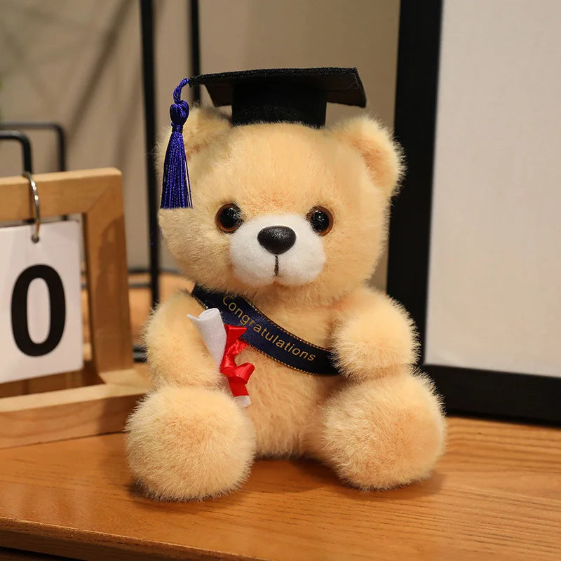 18cm Kawaii PhD Teddy Bear Plush Toy Graduation Gift Cute Doctor Bear for Graduates  Perfect Gift for Kids Friends Boys Girls