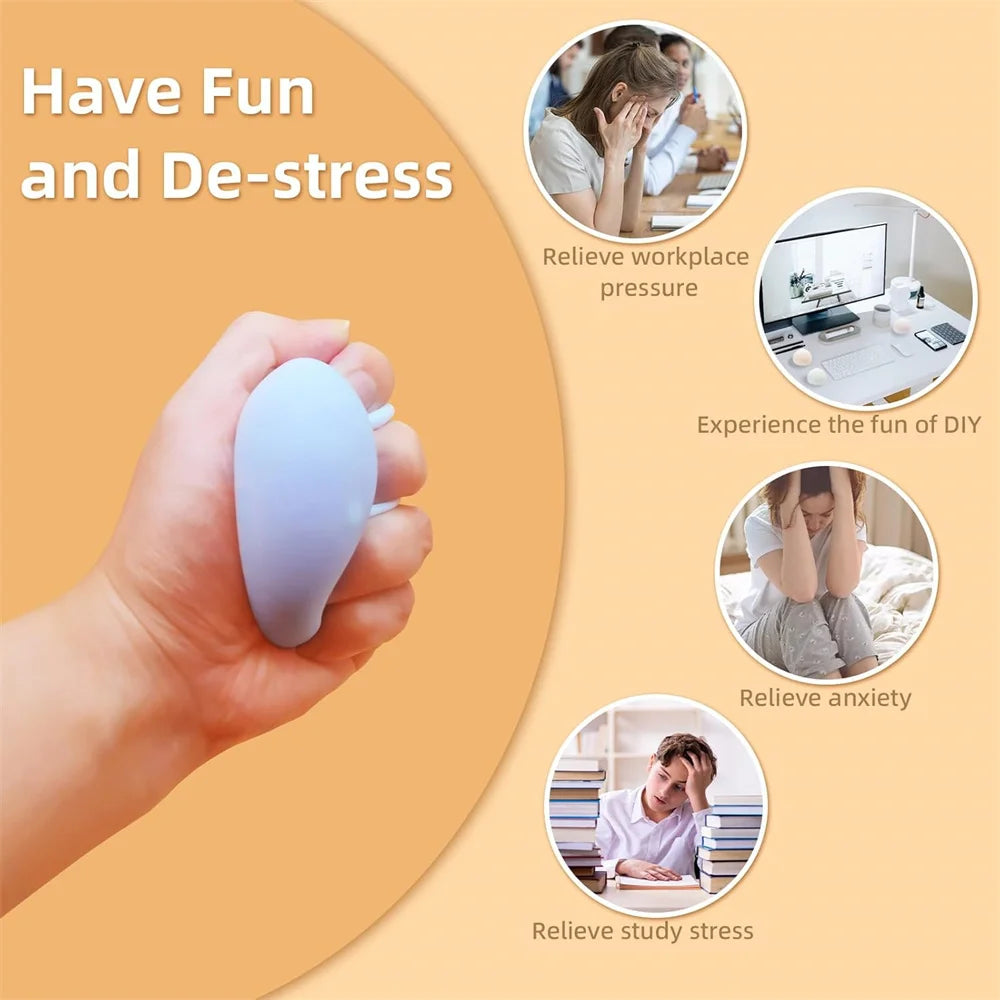 Shapeable Vacuum Squishies Sand Ball Grape Smoothie Stress Ball Stress Relief Noisy Ball Squeeze Fidget Toys for Kids Adults