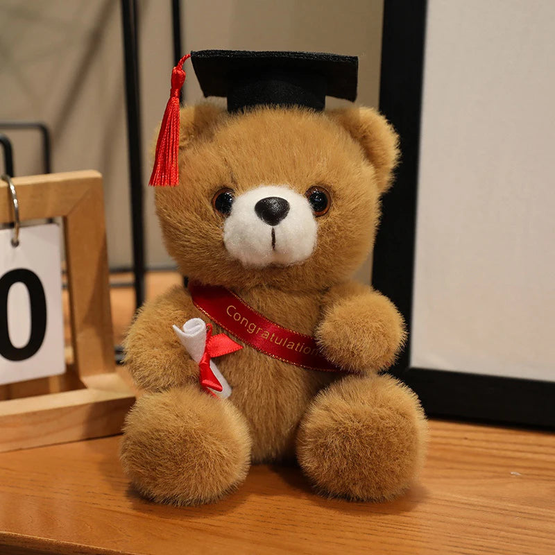 18cm Kawaii PhD Teddy Bear Plush Toy Graduation Gift Cute Doctor Bear for Graduates  Perfect Gift for Kids Friends Boys Girls