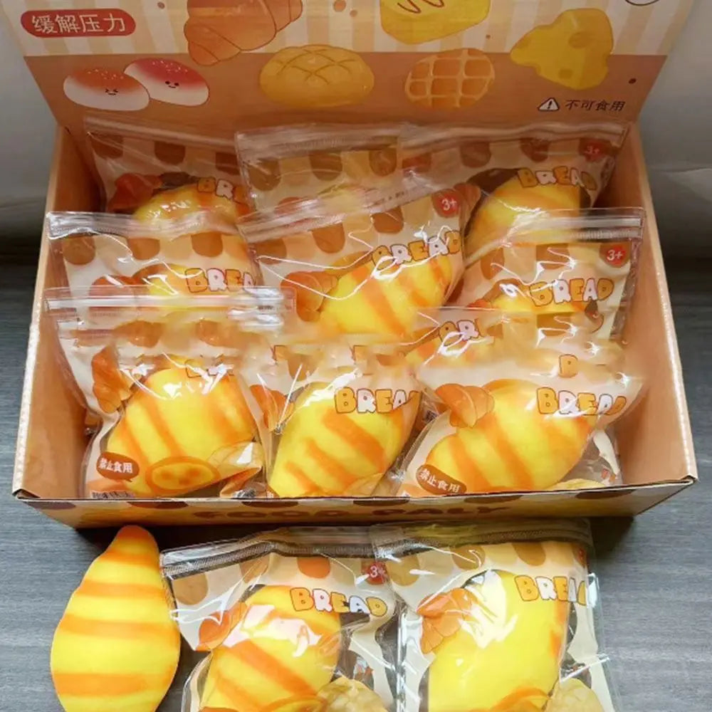 Mini PU Squeeze Toy Slow Rising Mochi Fidget Toy Bread Antistress Stress Relief Toy Boys