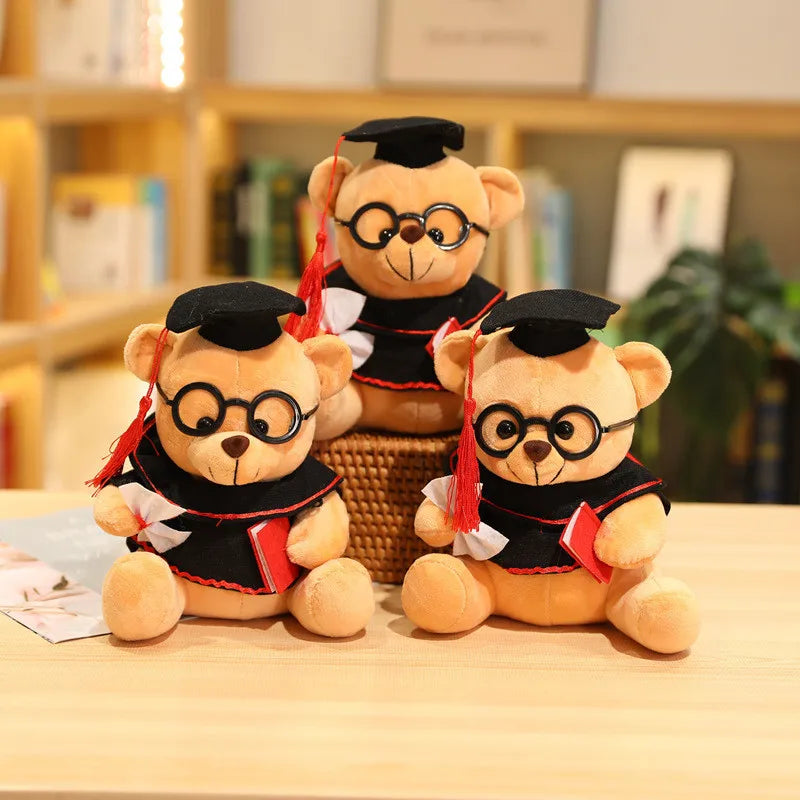 Cartoon Teddy Bear Holding Heart Plush Toys Stuffed Animals Kids Toys Soothing Toys Graduation Christmas Birthday Gifts