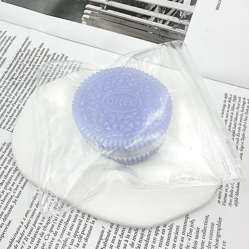 Squishy Handmade Silicone Cookies Fidget Toy Slow Rebound Stress Relief Pinch Decompression Squeeze Toy for Kids Holiday Gifts
