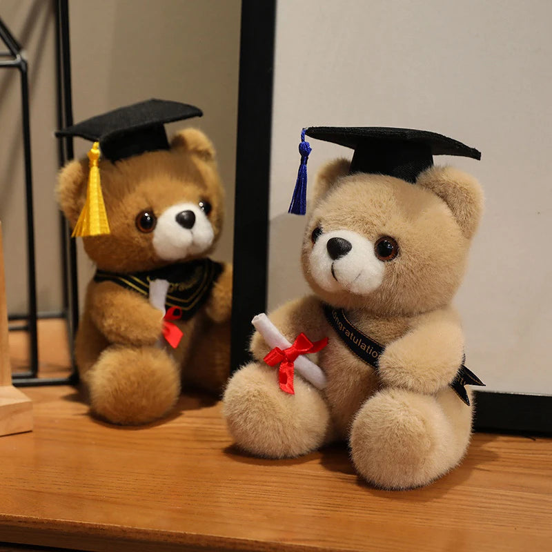 18cm Kawaii PhD Teddy Bear Plush Toy Graduation Gift Cute Doctor Bear for Graduates  Perfect Gift for Kids Friends Boys Girls
