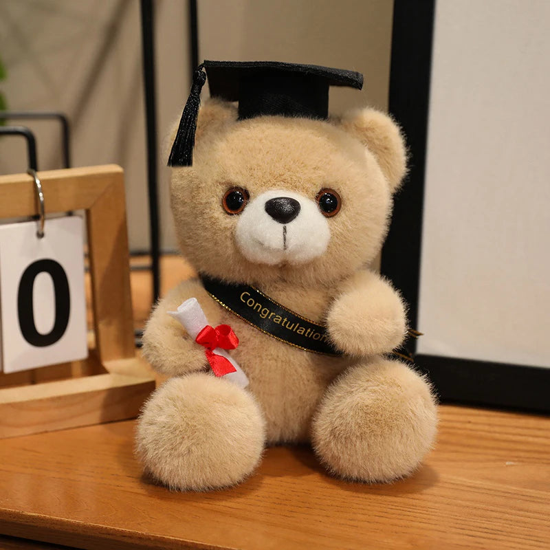 18cm Kawaii PhD Teddy Bear Plush Toy Graduation Gift Cute Doctor Bear for Graduates  Perfect Gift for Kids Friends Boys Girls