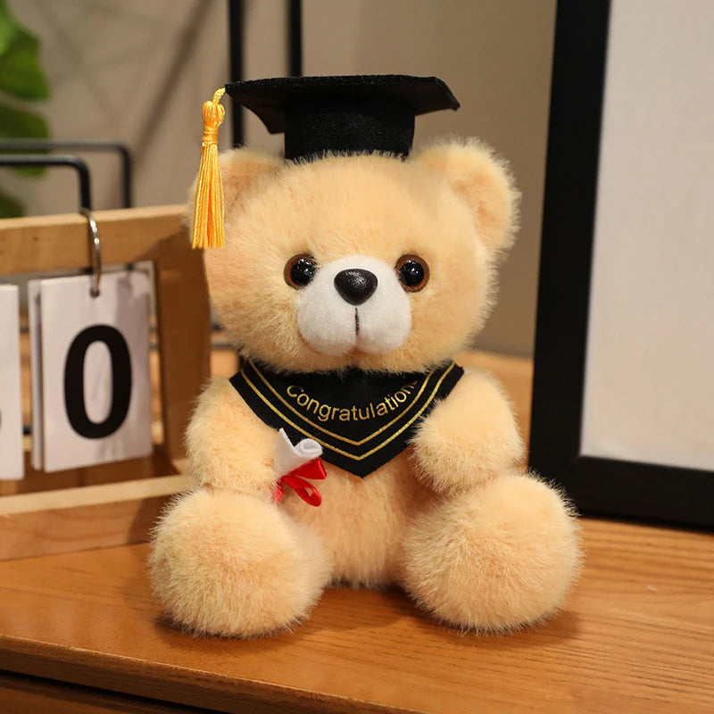 18cm Kawaii PhD Teddy Bear Plush Toy Graduation Gift Cute Doctor Bear for Graduates  Perfect Gift for Kids Friends Boys Girls