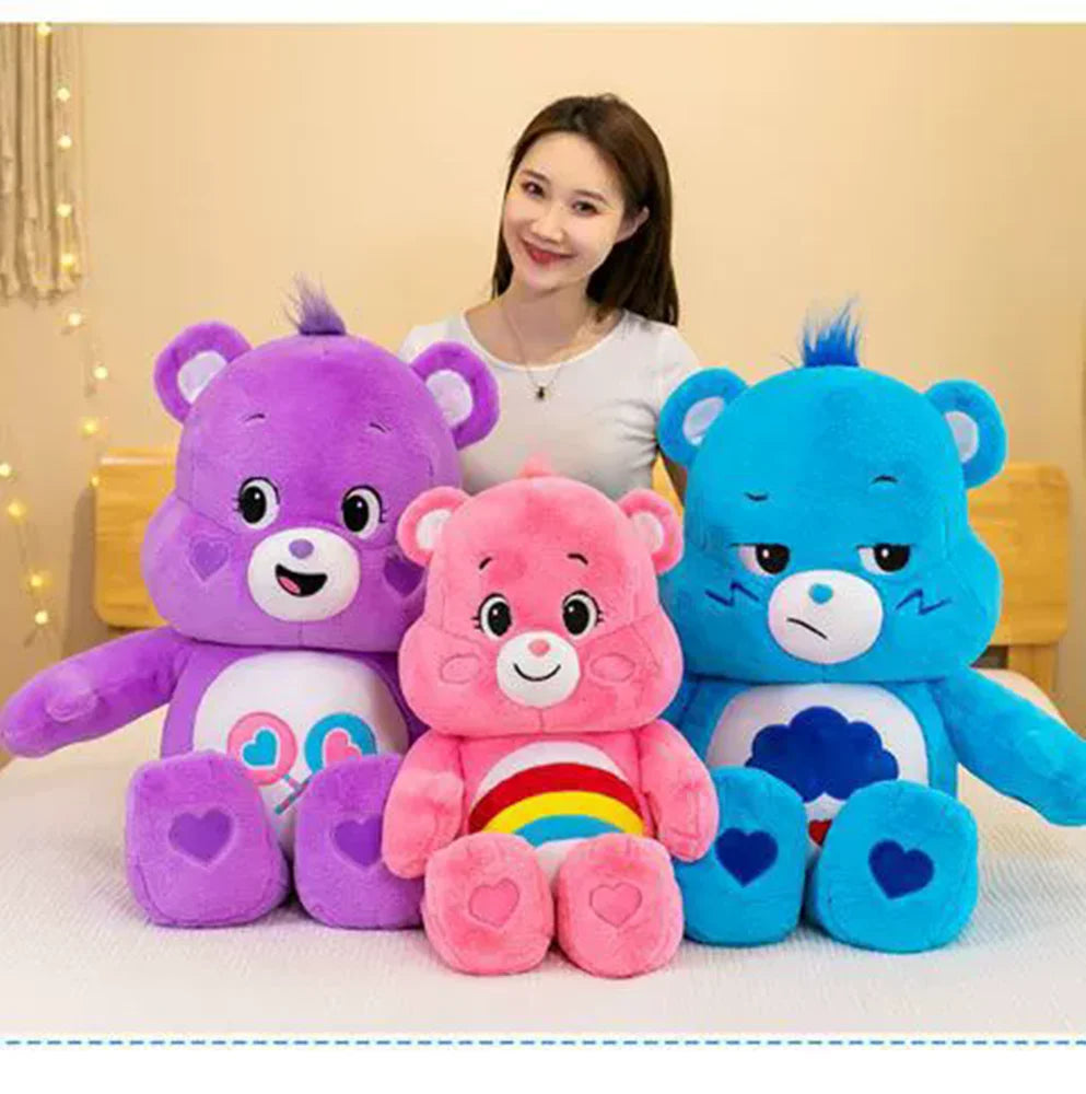 MINISO Rainbow Bear Plush Toys Lovely Care Bears Plush Toys Stuffed Dolls Homdecor Teddy Bear Sleeping Plush Pillows Friend Gift