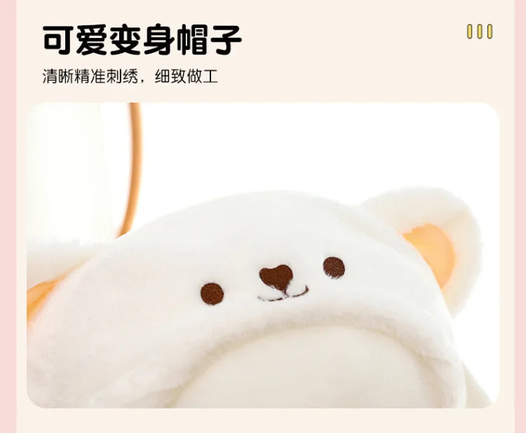 Sanrio Cinnamoroll Dog Cute Transformation into White Bear Kawaii Plush Toy Girl Cloth Doll Plush Birthday Gift for Best Friends