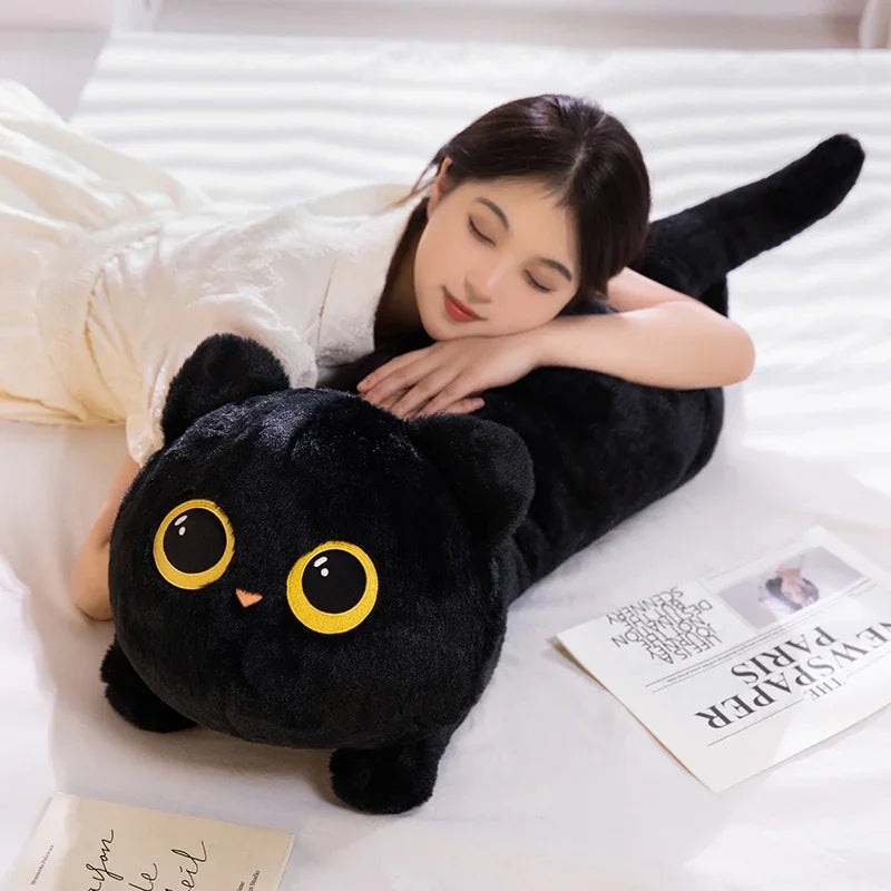 New Cute Cat Lying Doll Plush Sofa Pillow Kawaii Cartoon Animal Gift Stuffed Toy Office Home Sleep Decor Valentine's Day