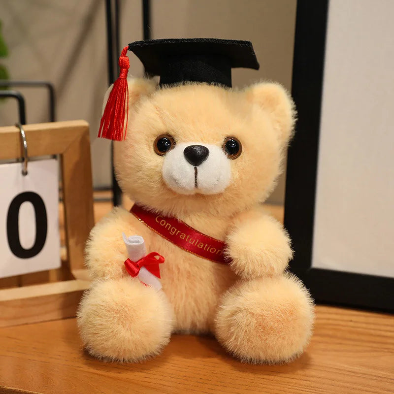 18cm Kawaii PhD Teddy Bear Plush Toy Graduation Gift Cute Doctor Bear for Graduates  Perfect Gift for Kids Friends Boys Girls