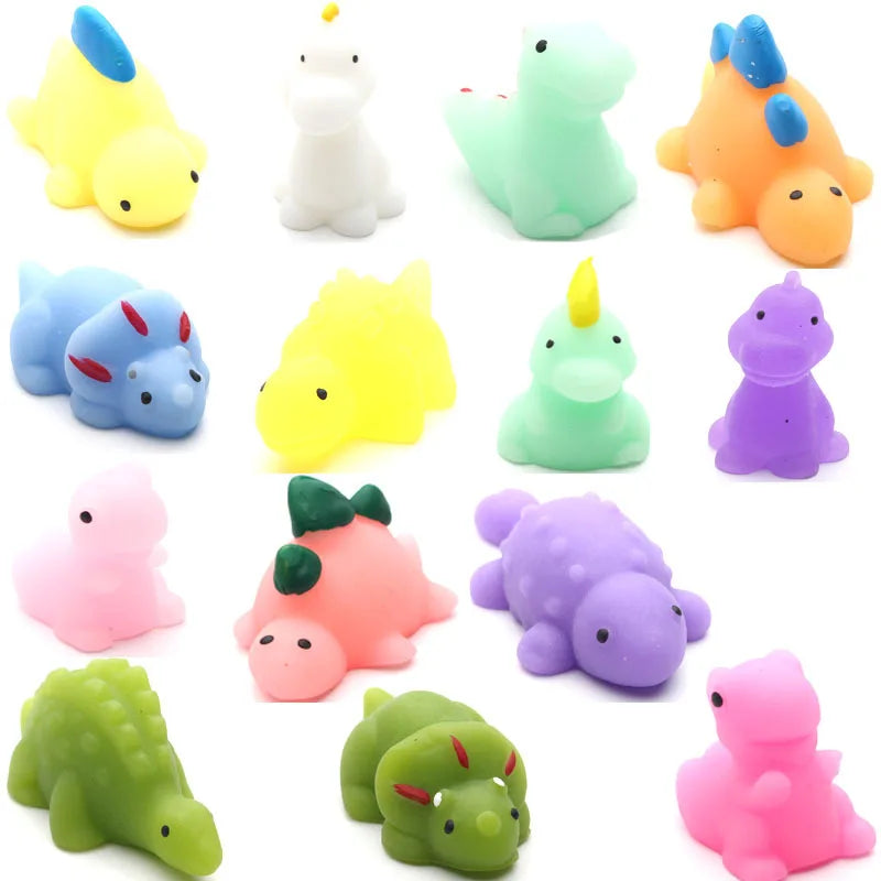 Kawaii Dinosaur Mochi Squishy Toys Squeeze Sensory Fidget Stress Relief ADHD Autism Anxiety Therapy Kids Toys Party Favors