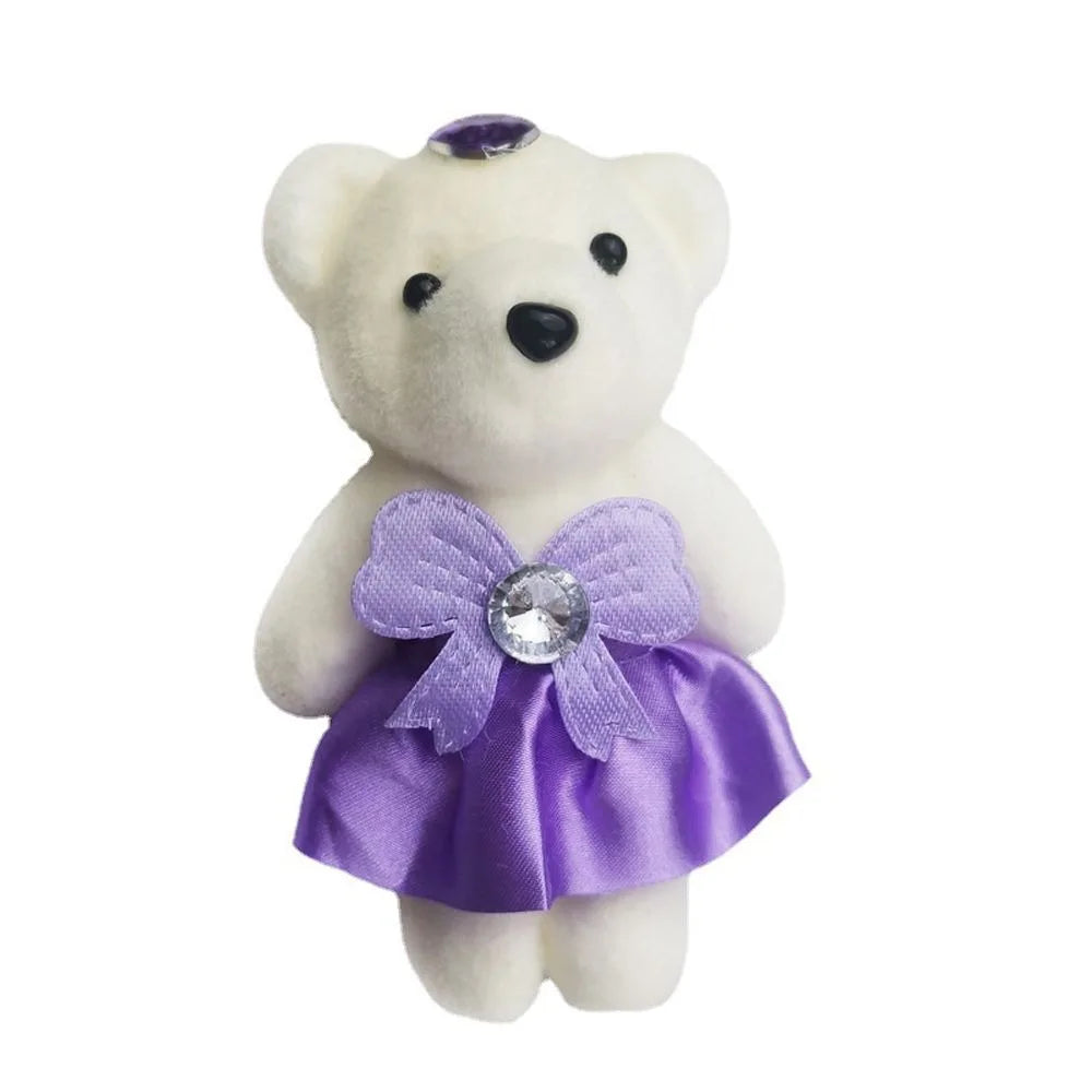 10 PCS Cute Cartoon Small Teddy Bear Birthday Flower Bouquet Bear Couple Bear Wedding Valentine's Day Decoration