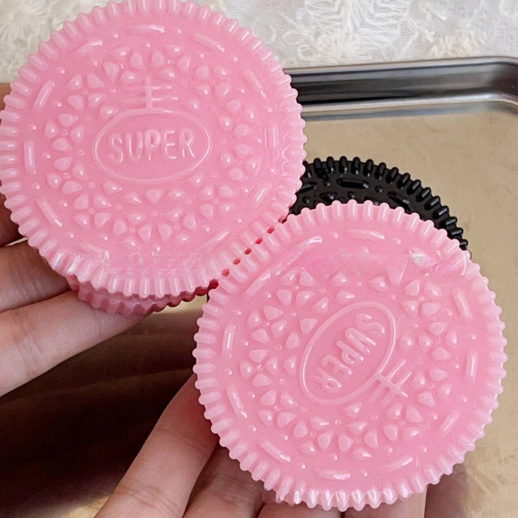 Squishy Handmade Silicone Cookies Fidget Toy Slow Rebound Stress Relief Pinch Decompression Squeeze Toy for Kids Holiday Gifts