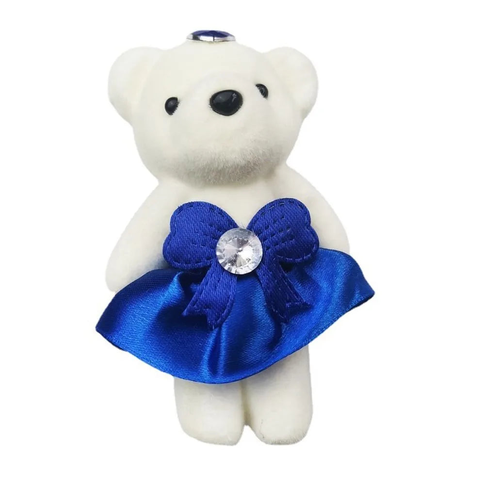 10 PCS Cute Cartoon Small Teddy Bear Birthday Flower Bouquet Bear Couple Bear Wedding Valentine's Day Decoration