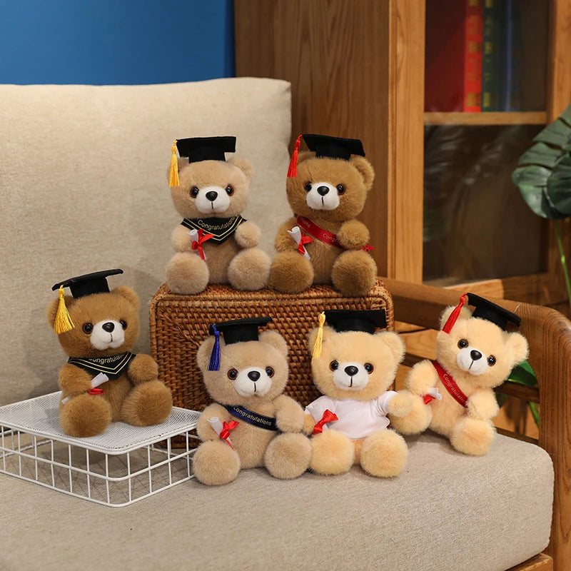 18cm Kawaii PhD Teddy Bear Plush Toy Graduation Gift Cute Doctor Bear for Graduates  Perfect Gift for Kids Friends Boys Girls