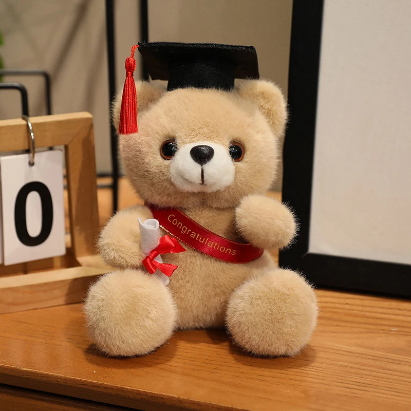 18cm Kawaii PhD Teddy Bear Plush Toy Graduation Gift Cute Doctor Bear for Graduates  Perfect Gift for Kids Friends Boys Girls