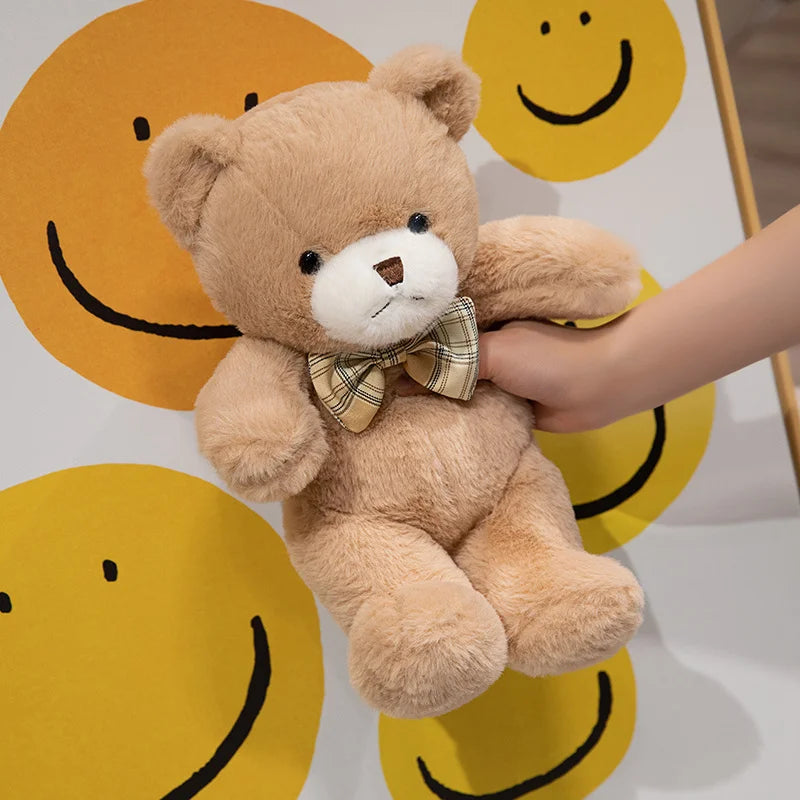 30CM Kawaii Colorful Bow Tie Bear Doll Plush Toy Hug Bear Doll Birthday Gift Pillow Teddy Bear Home Living Room Bedroom