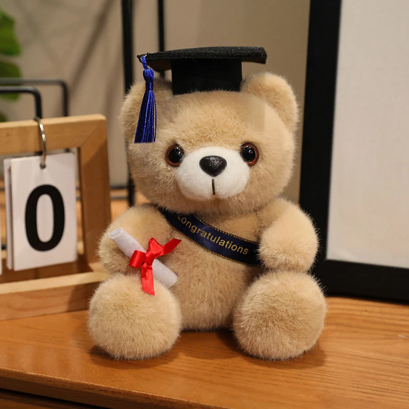 18cm Kawaii PhD Teddy Bear Plush Toy Graduation Gift Cute Doctor Bear for Graduates  Perfect Gift for Kids Friends Boys Girls