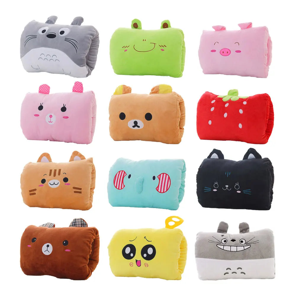 Pink Bear Children's Plush Pillows Hand Warmers Gloves Adults Cartoon Nap Pillows Cushions Creative Hand Warmers Plush Gift