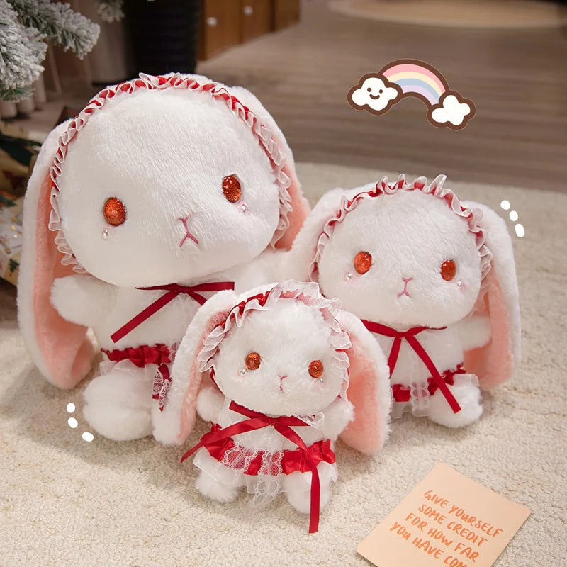 18/25/35cm Cartoon Cute Lolita Rabbit Plush Doll Pillow Color Princess Rabbit Plush Toy Home Decoration Gift For Children