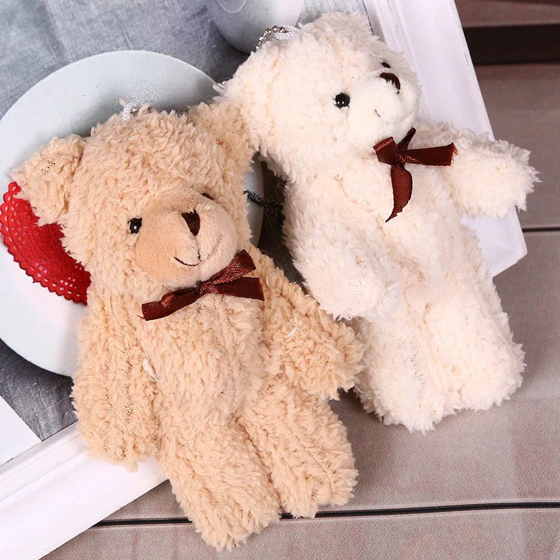 New Joint Teddy Bears Stuffed High Quality Plush Soft Brand New Mini 14CM Bear Plush Pendant Gifts Christmas Wedding Gift