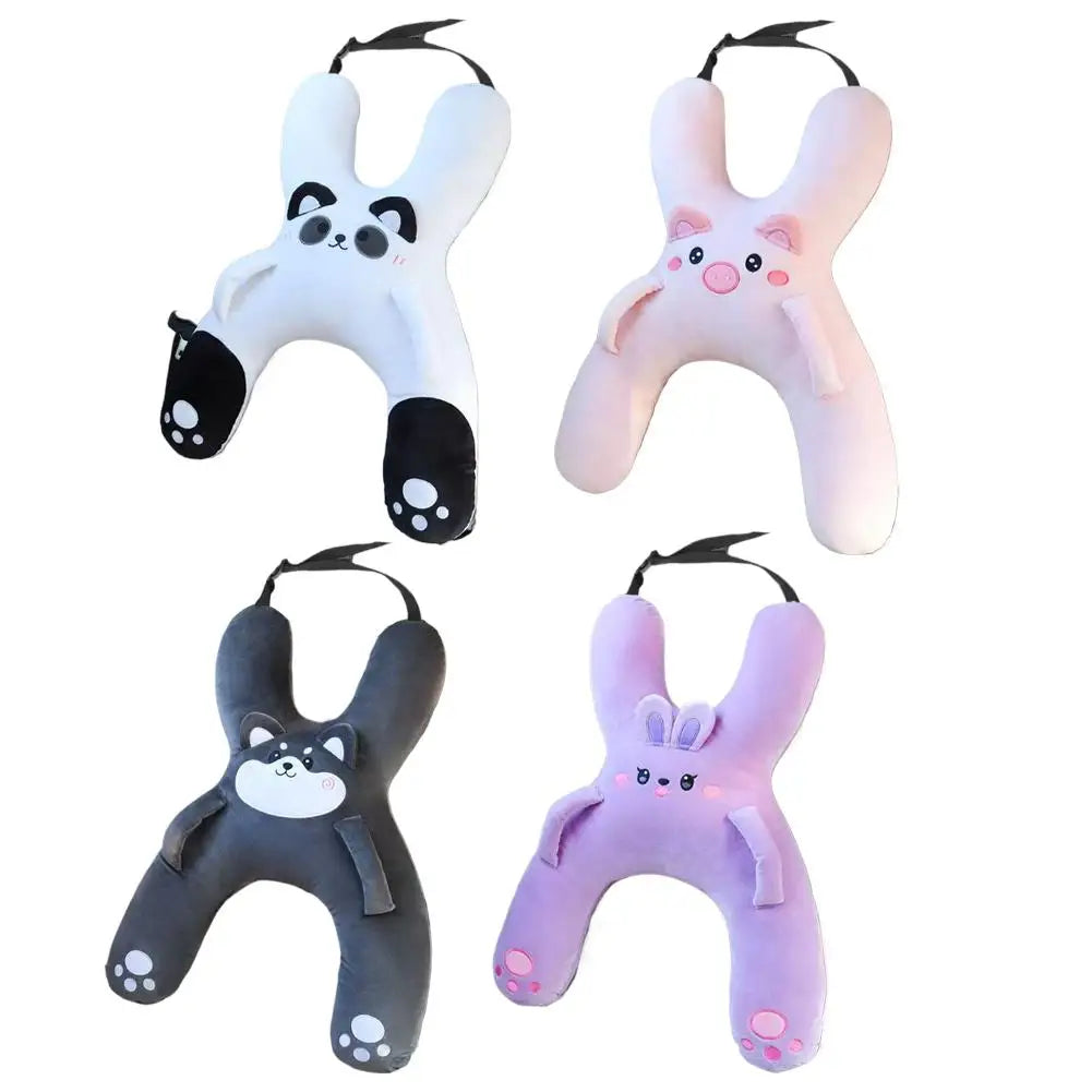 1Set Car Cute Cartoon Pillow Car Mounted Child Sleeping Pillow Car Removable Comfortable Breathable Headrest Lumbar Support