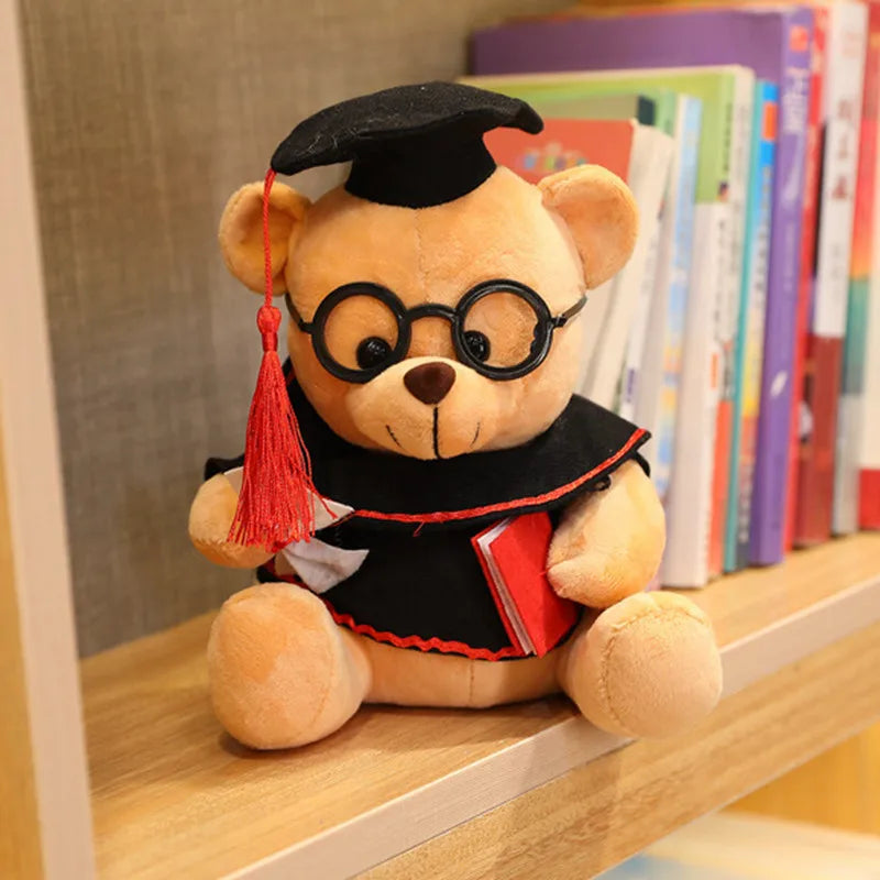 Cartoon Teddy Bear Holding Heart Plush Toys Stuffed Animals Kids Toys Soothing Toys Graduation Christmas Birthday Gifts