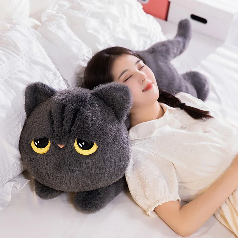 New Cute Cat Lying Doll Plush Sofa Pillow Kawaii Cartoon Animal Gift Stuffed Toy Office Home Sleep Decor Valentine's Day
