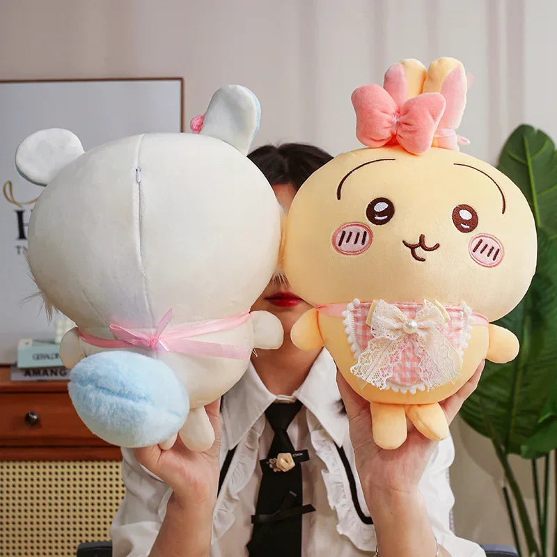 Cartoon Usachi Chiikawa Wear Clothes Plush Toy Jiikawa Hachi Self-deprecating Bear Stuffed Doll Home Decor Pillow Kids Gifts