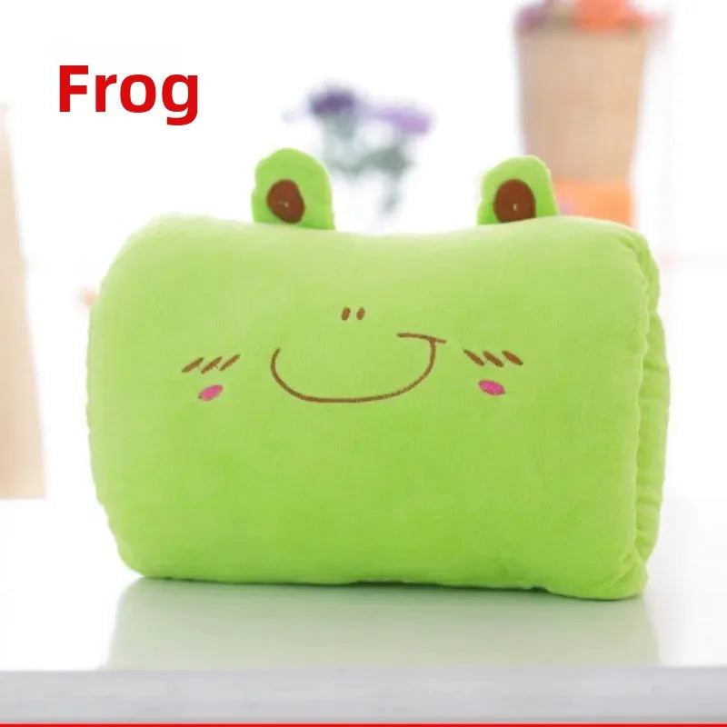Cute Cartoon Hand Warmer Pillow Soft Stuffed Animal Creative Gift for Kids Nap Cushion Hand warmer  travel neck pillow