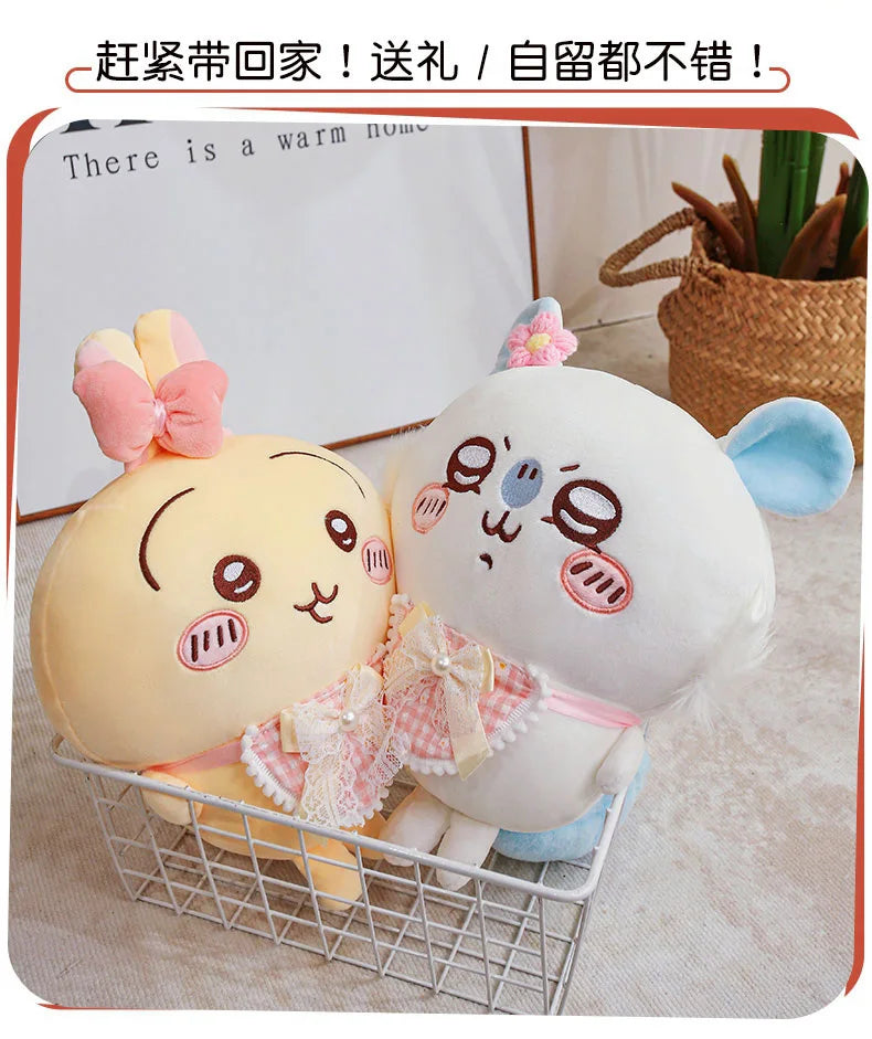Cartoon Usachi Chiikawa Wear Clothes Plush Toy Jiikawa Hachi Self-deprecating Bear Stuffed Doll Home Decor Pillow Kids Gifts