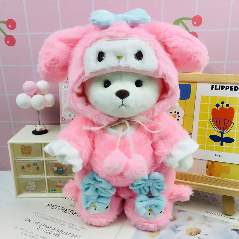 30cm Teddy Bear Handmade Stuff Plush Doll DIY Dress Up Lina Bears Kawaii Plushies  Anime Toys Birthday Gift for Children Friend