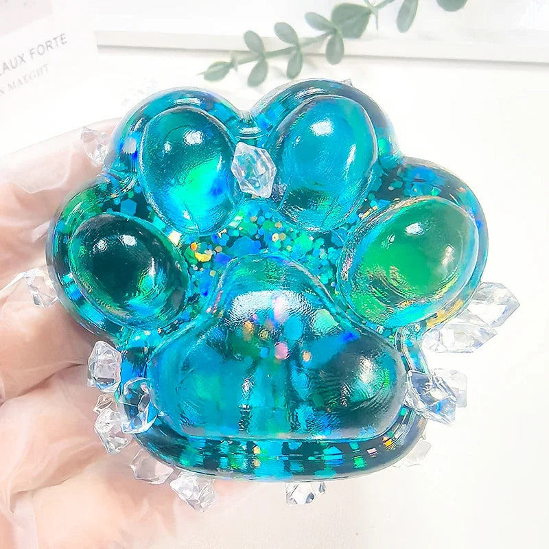 Squeeze Cat Paw Toys Cute Soft Abreact Relief Relax Toys Sticky Decompressing Pinching Cat Paw Stress Relief Squishy Toy Gift