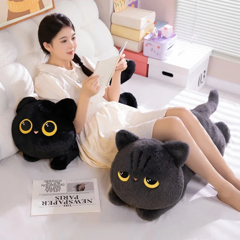 New Cute Cat Lying Doll Plush Sofa Pillow Kawaii Cartoon Animal Gift Stuffed Toy Office Home Sleep Decor Valentine's Day