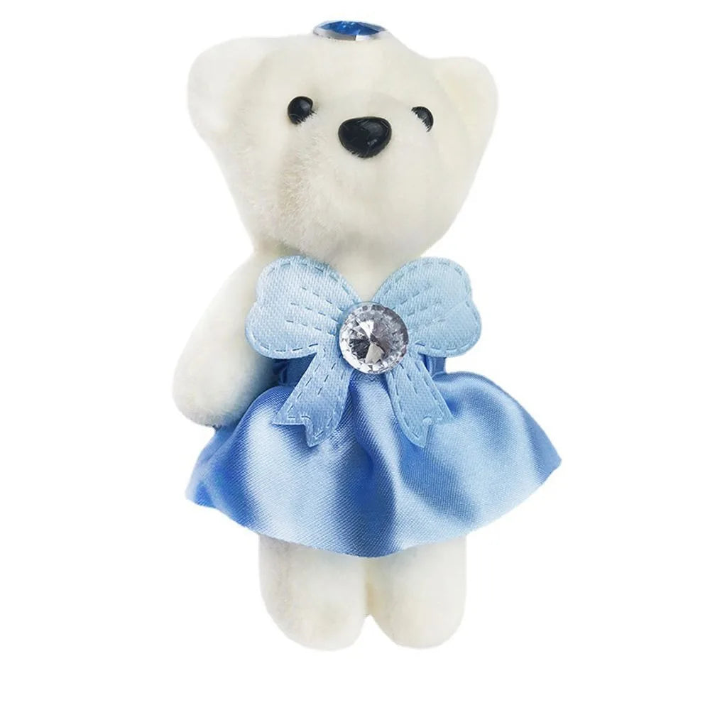 10 PCS Cute Cartoon Small Teddy Bear Birthday Flower Bouquet Bear Couple Bear Wedding Valentine's Day Decoration