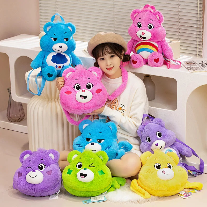 Care Bears Plush Knapsack Teddy Bears Stuffed Doll Kawaii Decor Backpack Cosplay Cosplay Props Lovely Bear Shopping Bags Gifts