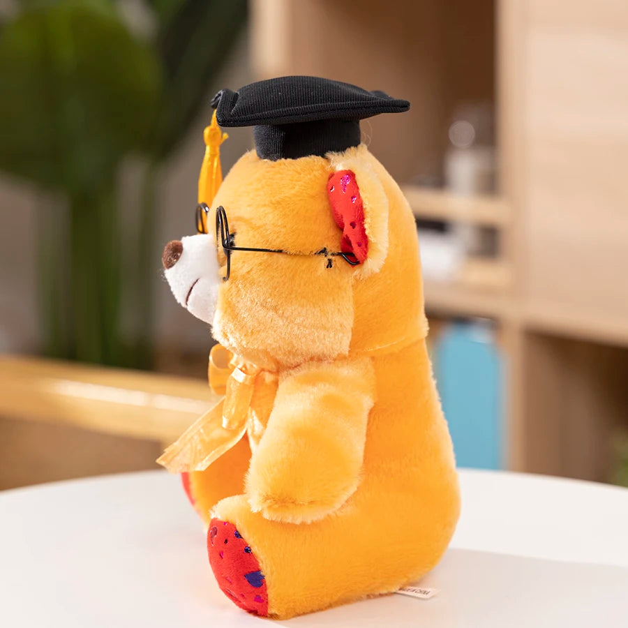 1 Piece 23cm Graduation Bear Plush Toy Cute Teddy Bear Soft Doll Boys Girls Students Graduation Gift