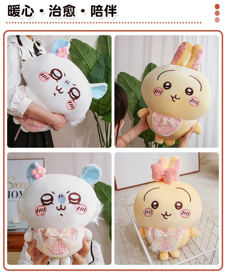 Cartoon Usachi Chiikawa Wear Clothes Plush Toy Jiikawa Hachi Self-deprecating Bear Stuffed Doll Home Decor Pillow Kids Gifts