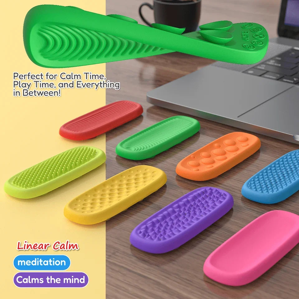 Silicone Sensory Relax Bars Fidget Toy Stress Relief Squeeze Toys Anxiety Calming Decompression Sensory Strip for Kids Adults