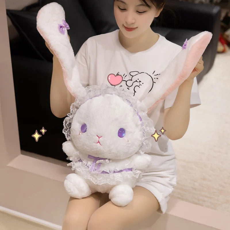 18/25/35cm Cartoon Cute Lolita Rabbit Plush Doll Pillow Color Princess Rabbit Plush Toy Home Decoration Gift For Children