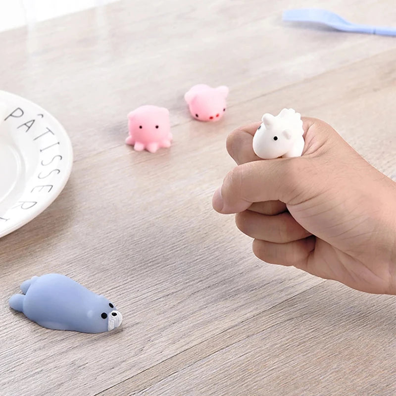 Mochi Squishy Toy Cute Animals Fidget Squeeze Stress Toys For Kids Funny Gift Birthday Party Favors Classroom Prizes