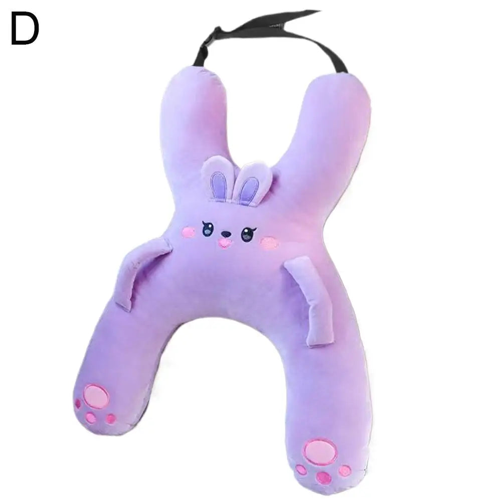 1Set Car Cute Cartoon Pillow Car Mounted Child Sleeping Pillow Car Removable Comfortable Breathable Headrest Lumbar Support