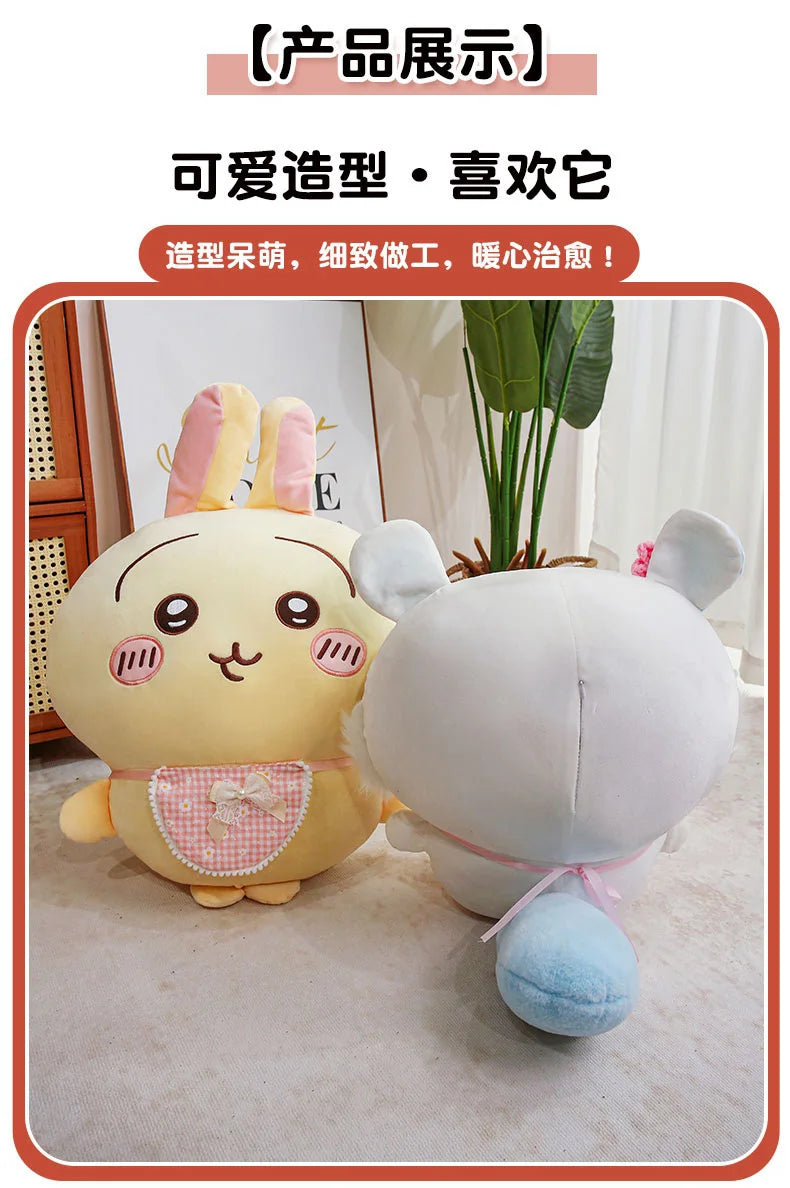 Cartoon Usachi Chiikawa Wear Clothes Plush Toy Jiikawa Hachi Self-deprecating Bear Stuffed Doll Home Decor Pillow Kids Gifts