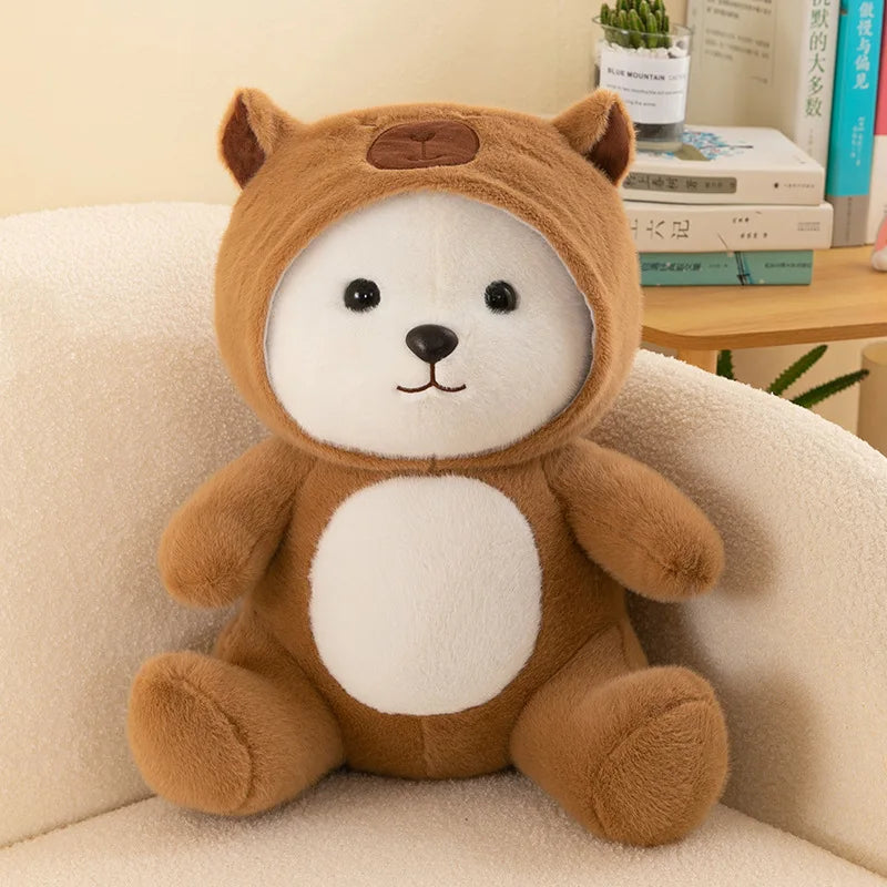 50cm Stitch Transforms Cute Bear Doll Stitch Teddy Bear Plush Toys Strawberry Bear Valentine's Day Gift for Girls