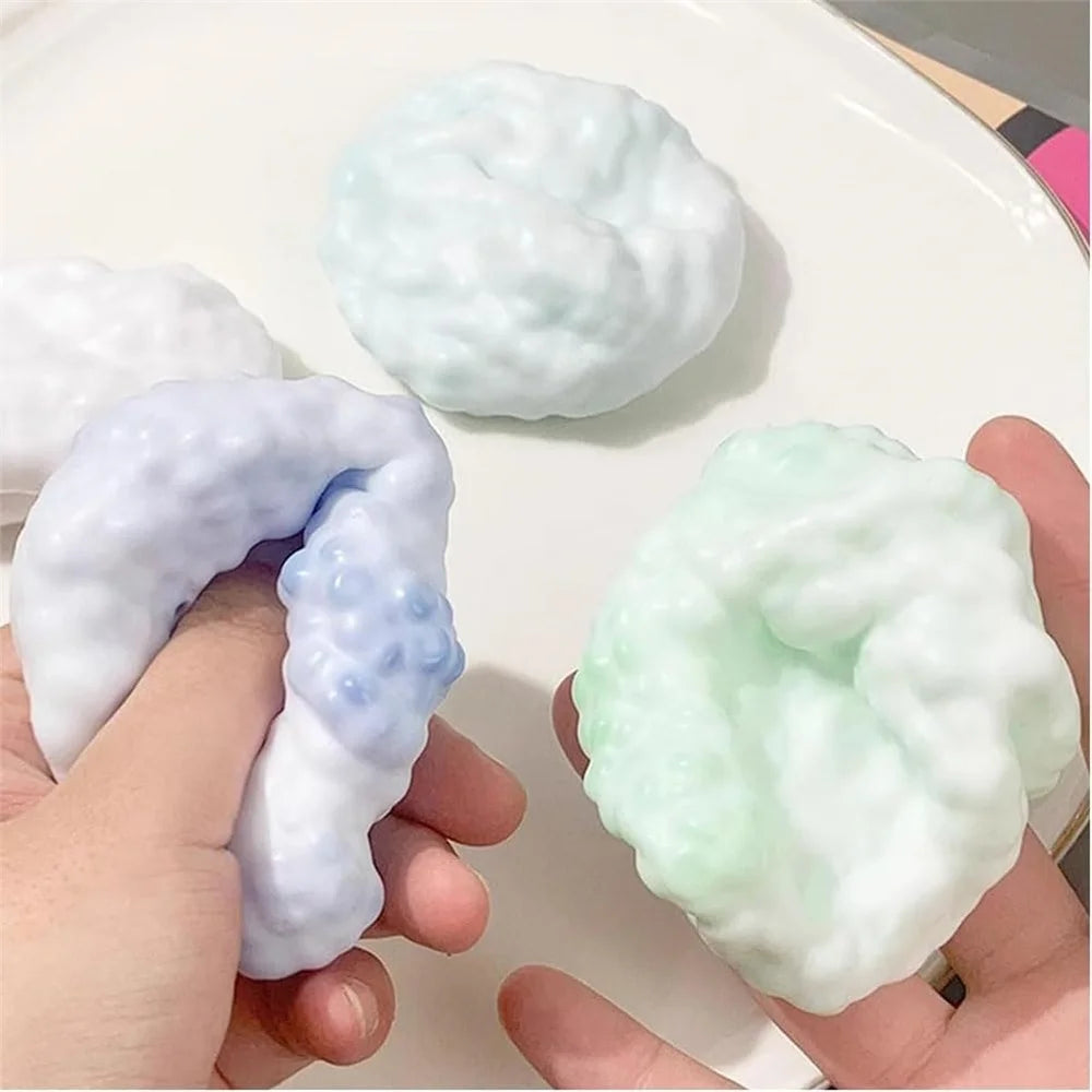 Shapeable Vacuum Squishies Sand Ball Grape Smoothie Stress Ball Stress Relief Noisy Ball Squeeze Fidget Toys for Kids Adults